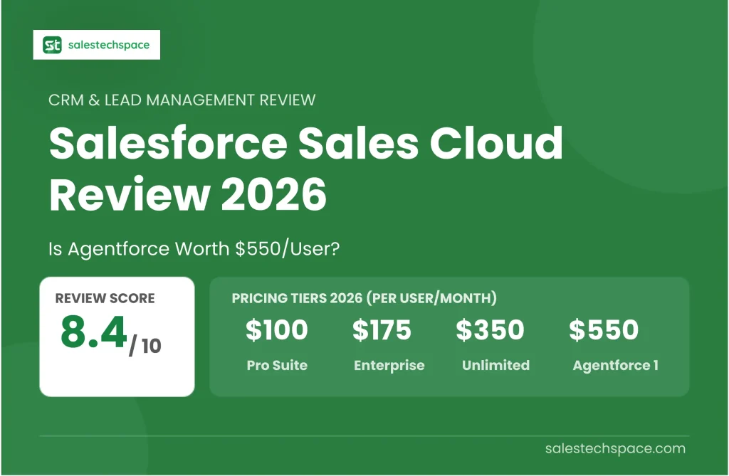 Salesforce Sales Cloud Review 2026: Is Agentforce Worth $550/User?